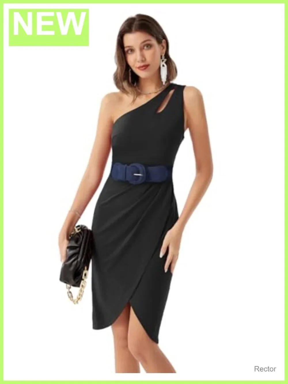Women's Wide Elastic Suede Belt with Buckle - High Stretch, Hourglass Waist,